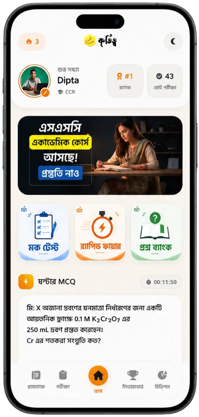কৃতিত্ব MCQ অ্যাপ